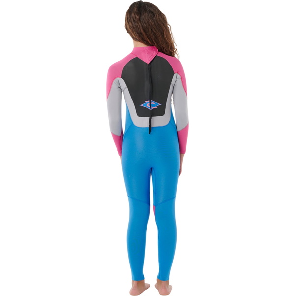 2026 Rip Curl Junior Omega 4/3mm Back Zip Våddragt 13OBFS - Pink